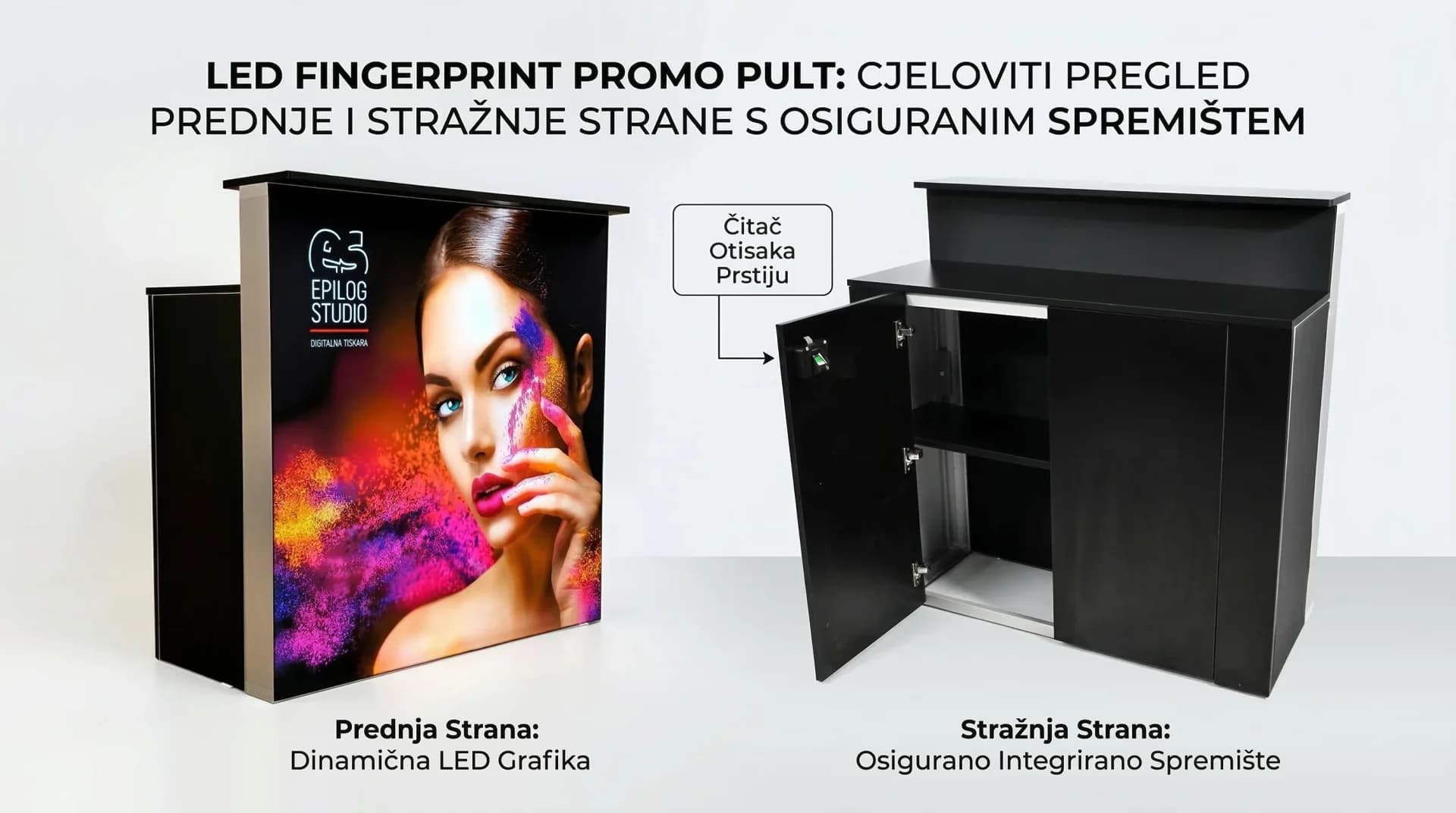 Sklopivi LED pult s bravom na otisak prsta: Rješenje za brzu montažu i sigurnost